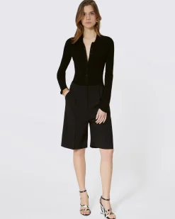 Bermuda en laine noir