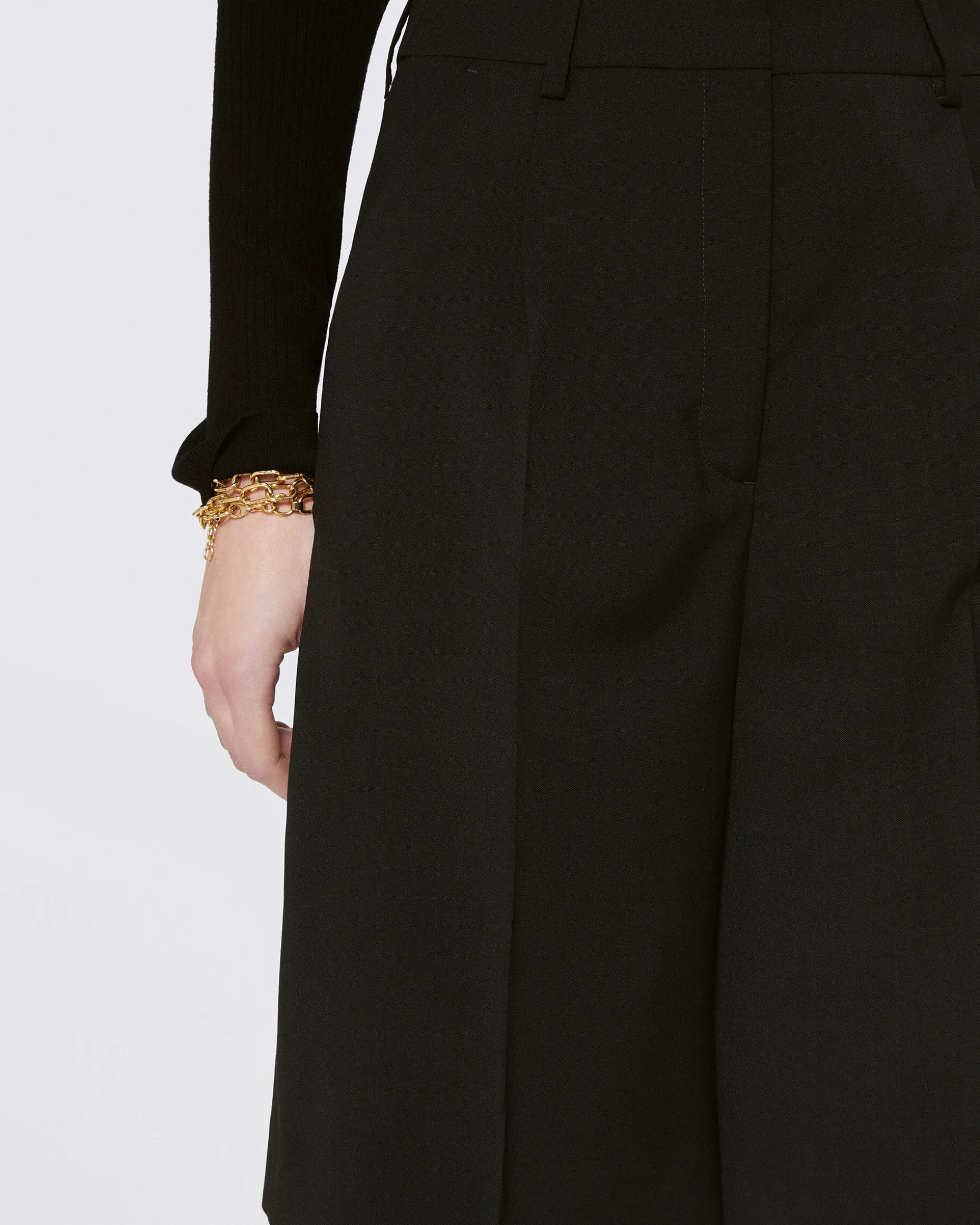 Bermuda en laine noir