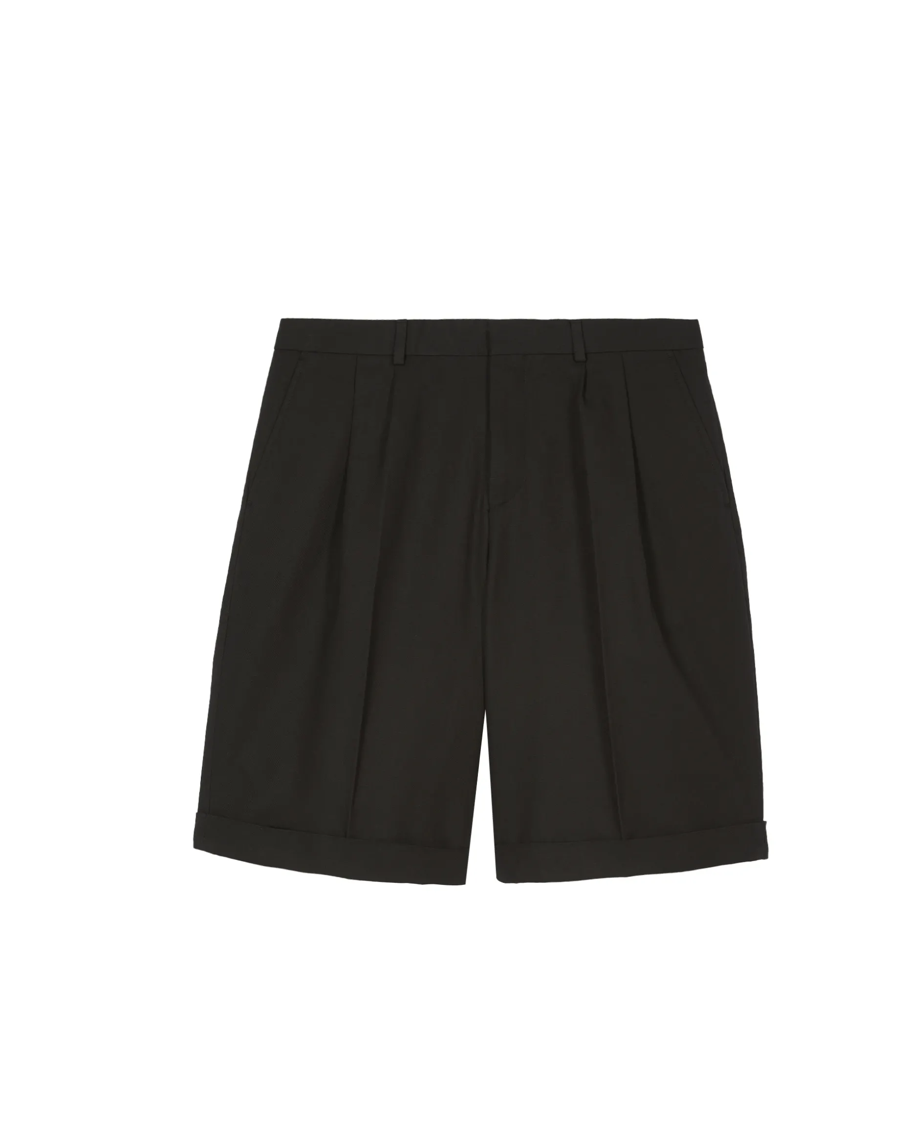 Bermuda en laine noir