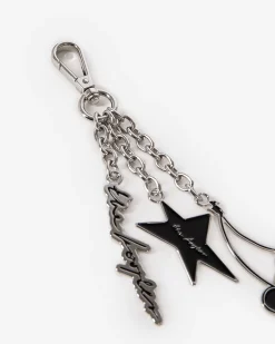 Bijou de sac porte clé noir et argenté