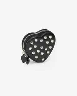 Bijou de sac porte monnaie en cuir noir
