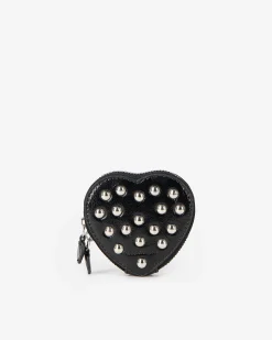 Bijou de sac porte monnaie en cuir noir