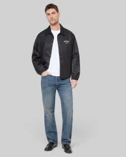 Blouson avec broderie dos noir