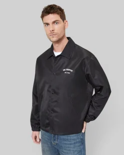 Blouson avec broderie dos noir