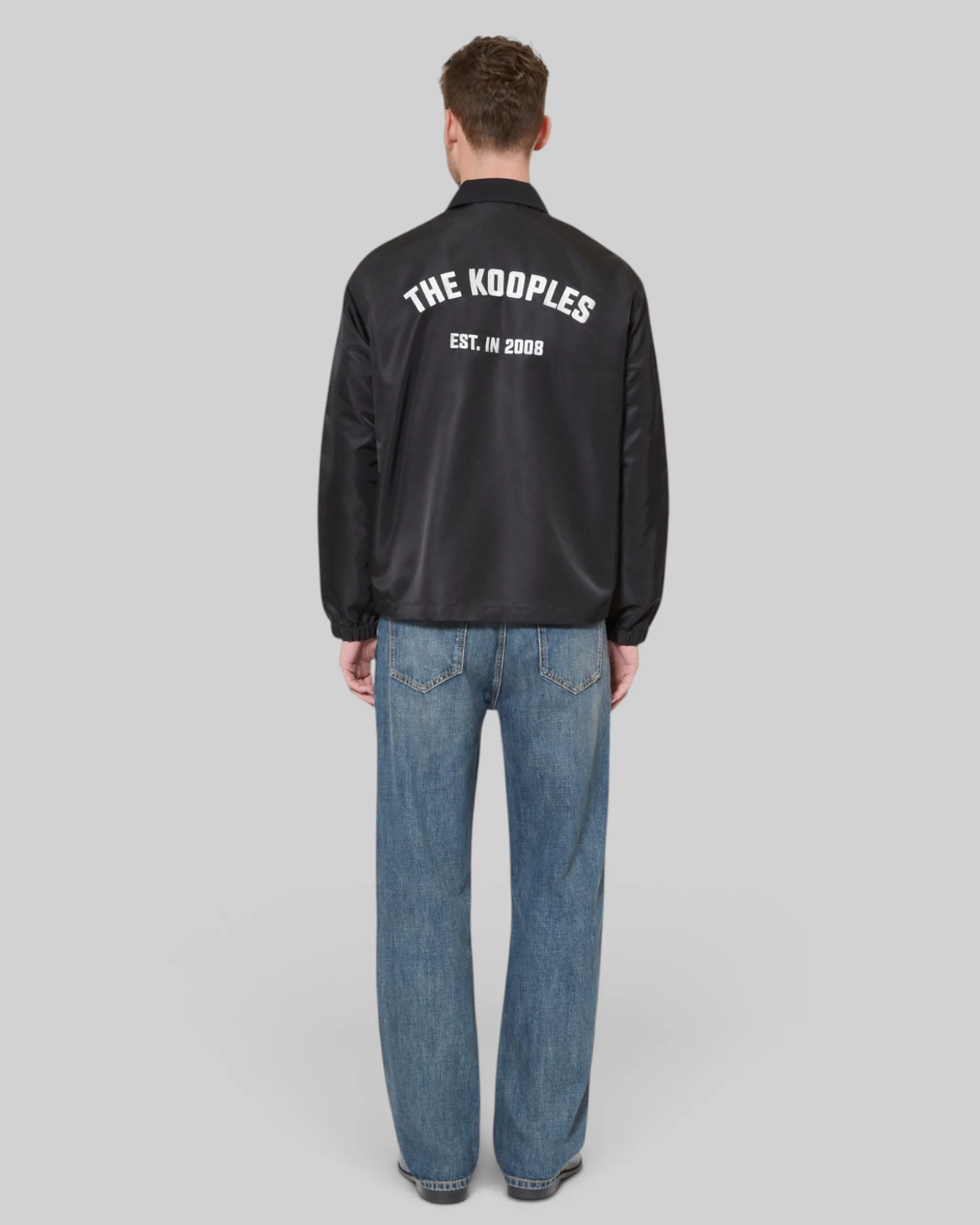 Blouson avec broderie dos noir