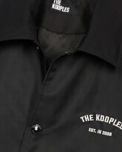 Blouson avec broderie dos noir