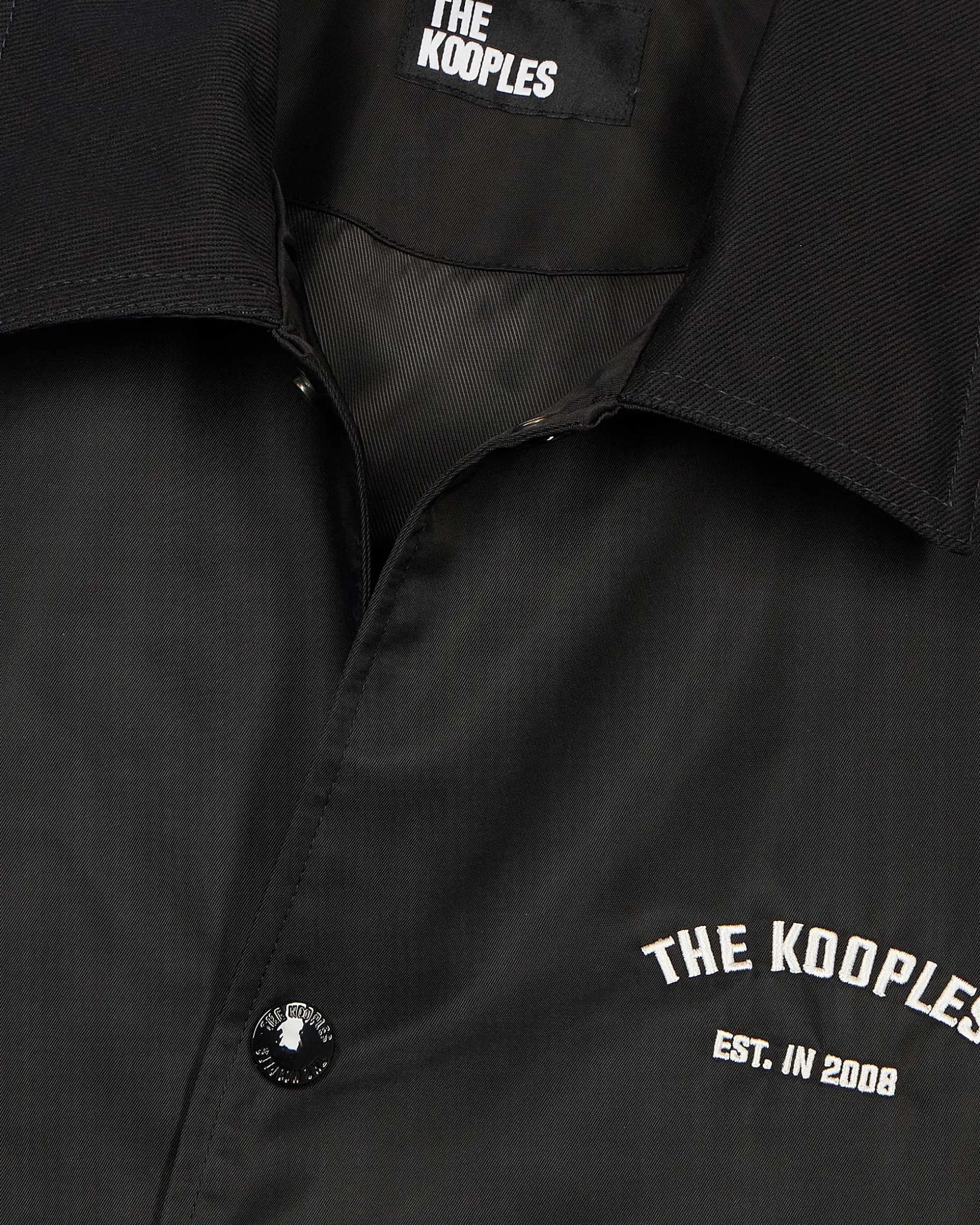 Blouson avec broderie dos noir