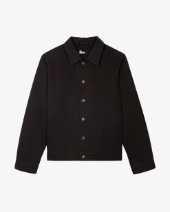 Blouson à broderie noir