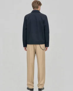 Blouson droit zippé marine