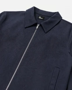 Blouson droit zippé marine
