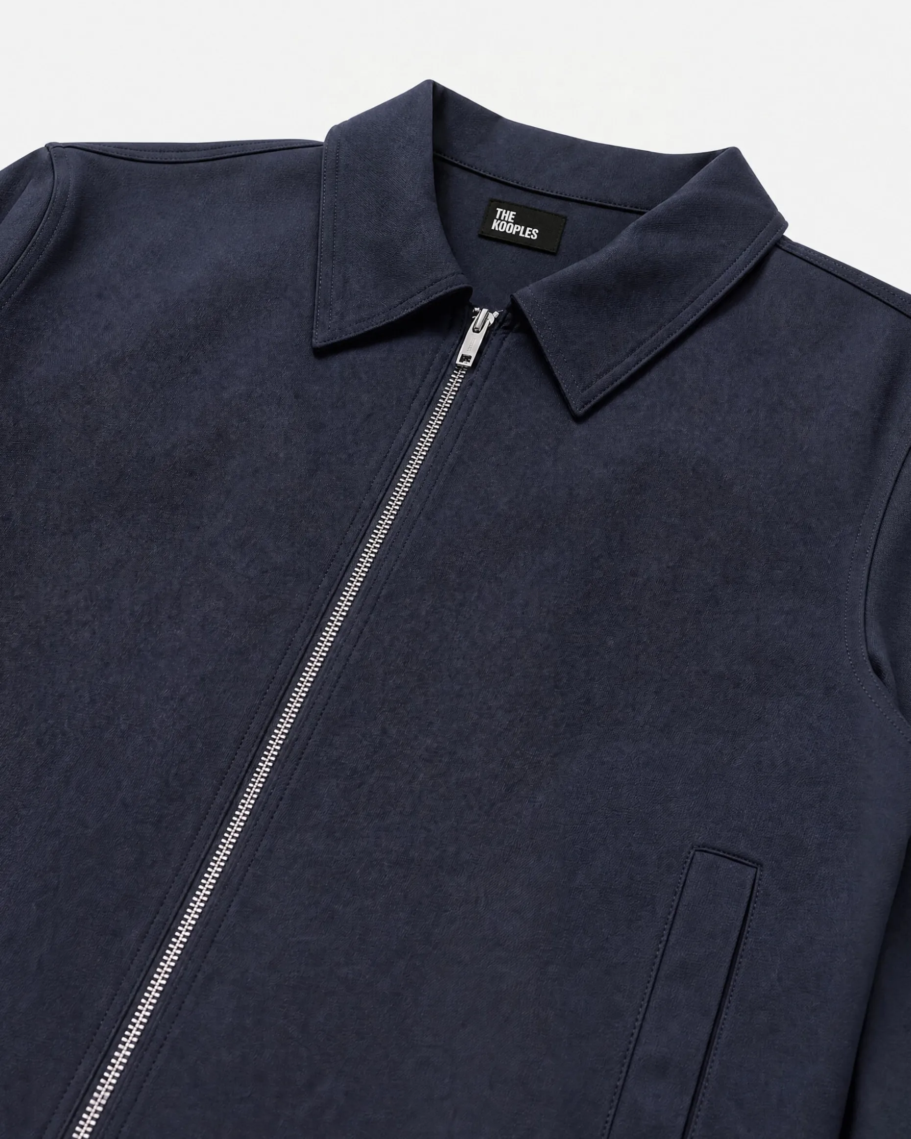 Blouson droit zippé marine