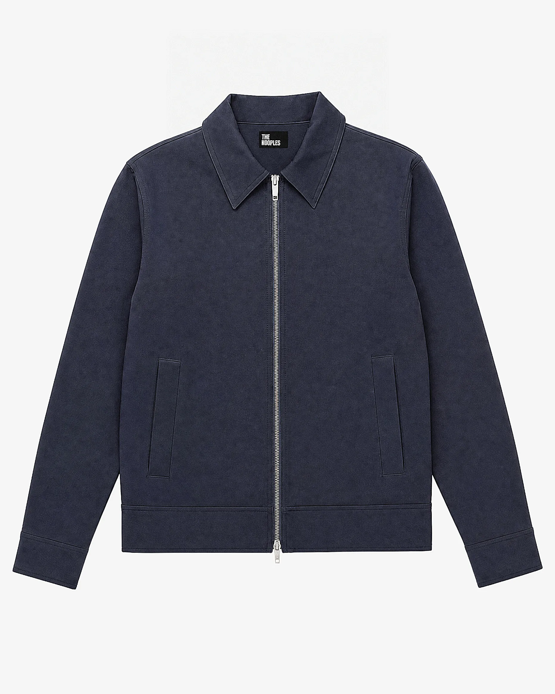 Blouson droit zippé marine