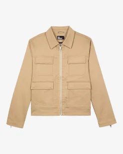Blouson en coton beige