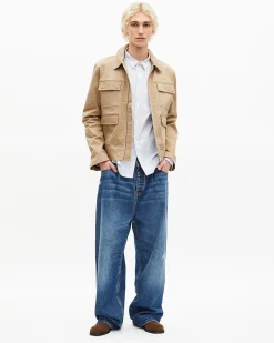 Blouson en coton beige