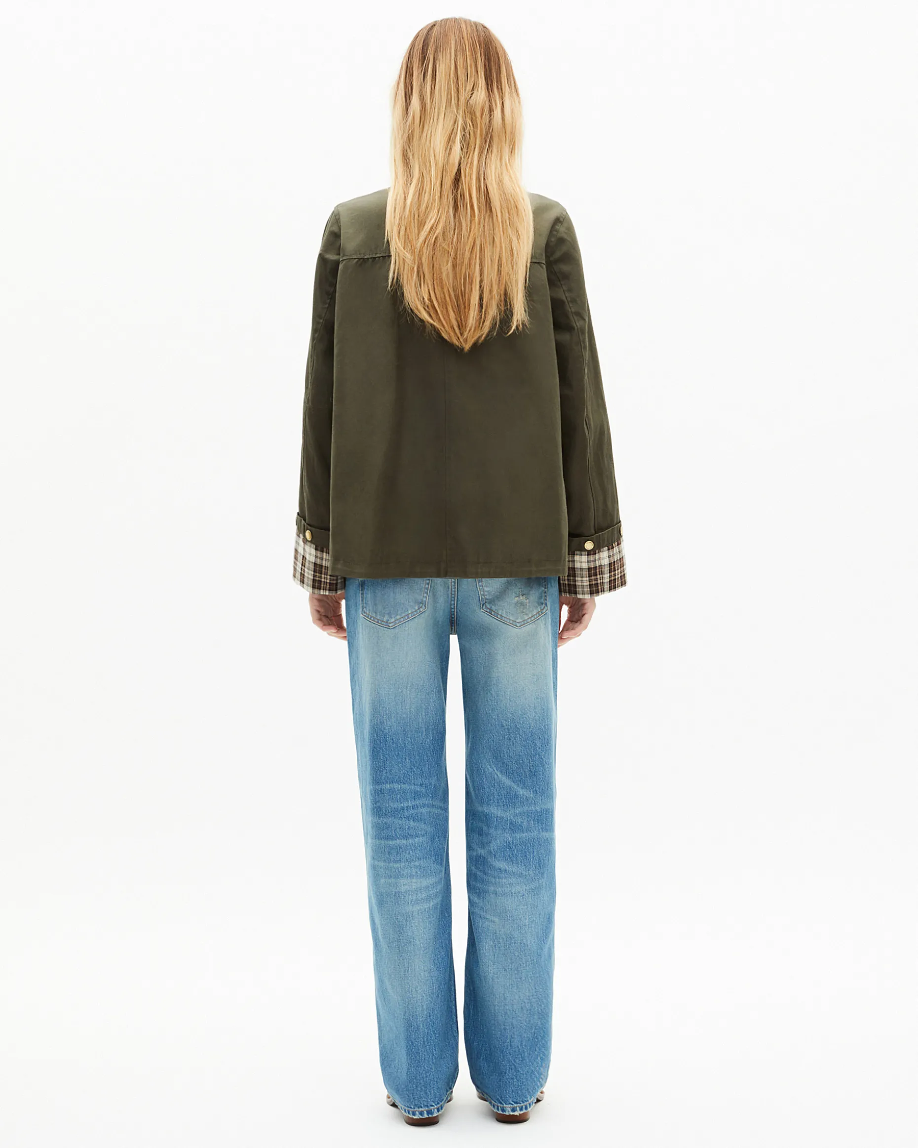Blouson en coton kaki