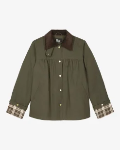 Blouson en coton kaki