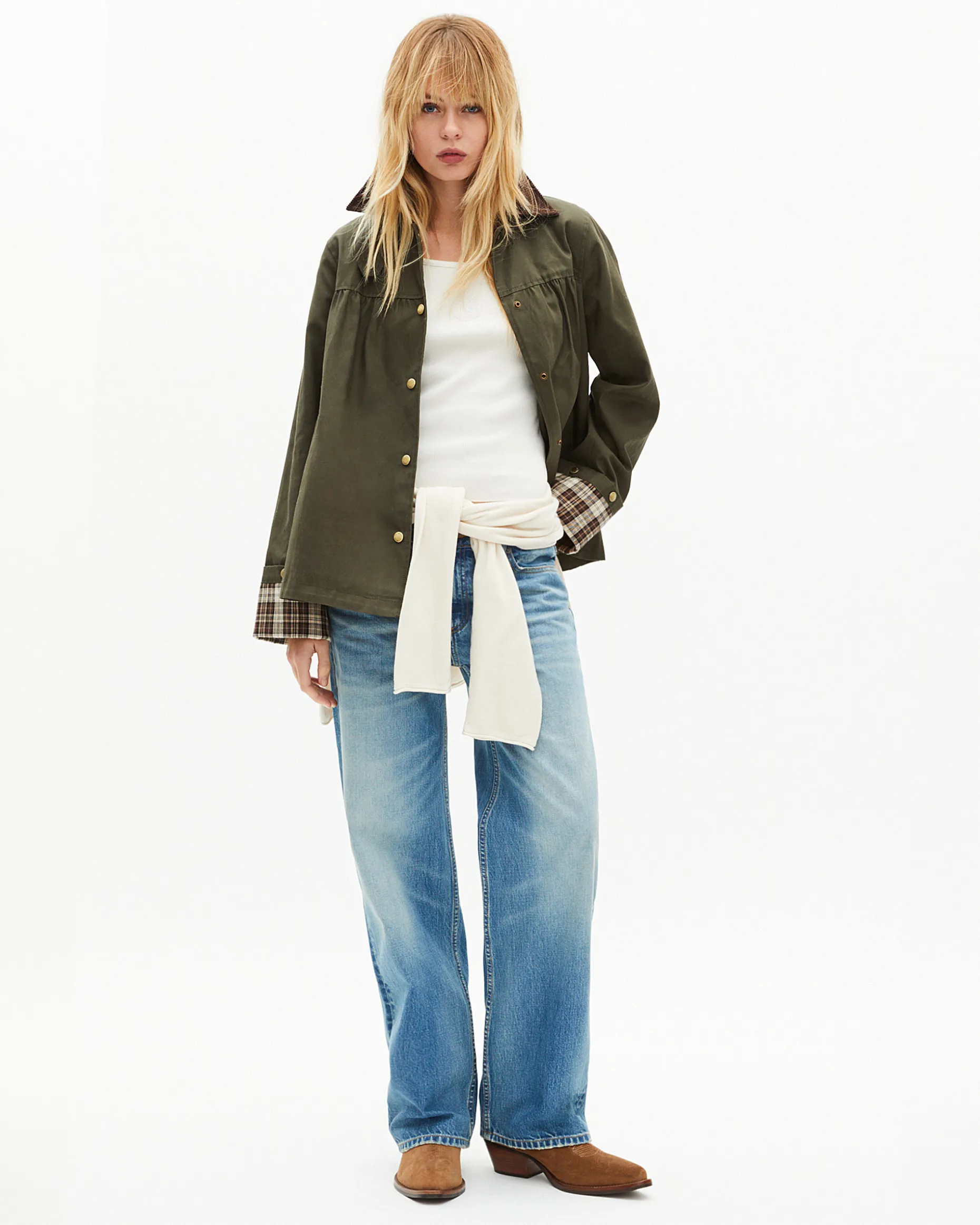 Blouson en coton kaki