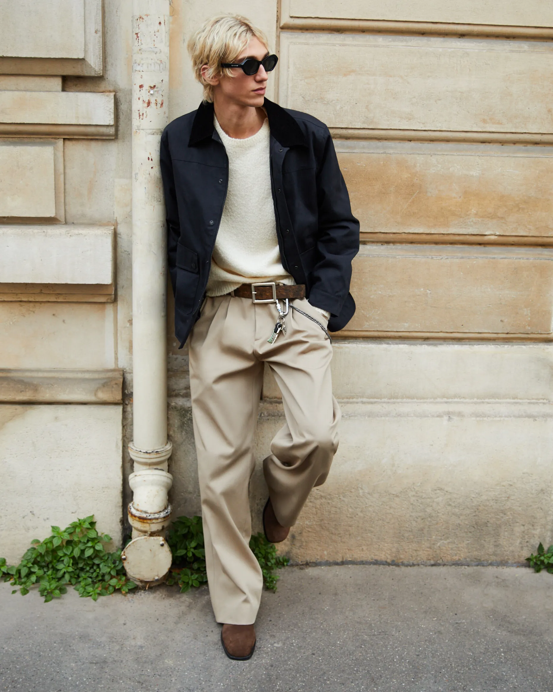 Blouson en coton marine
