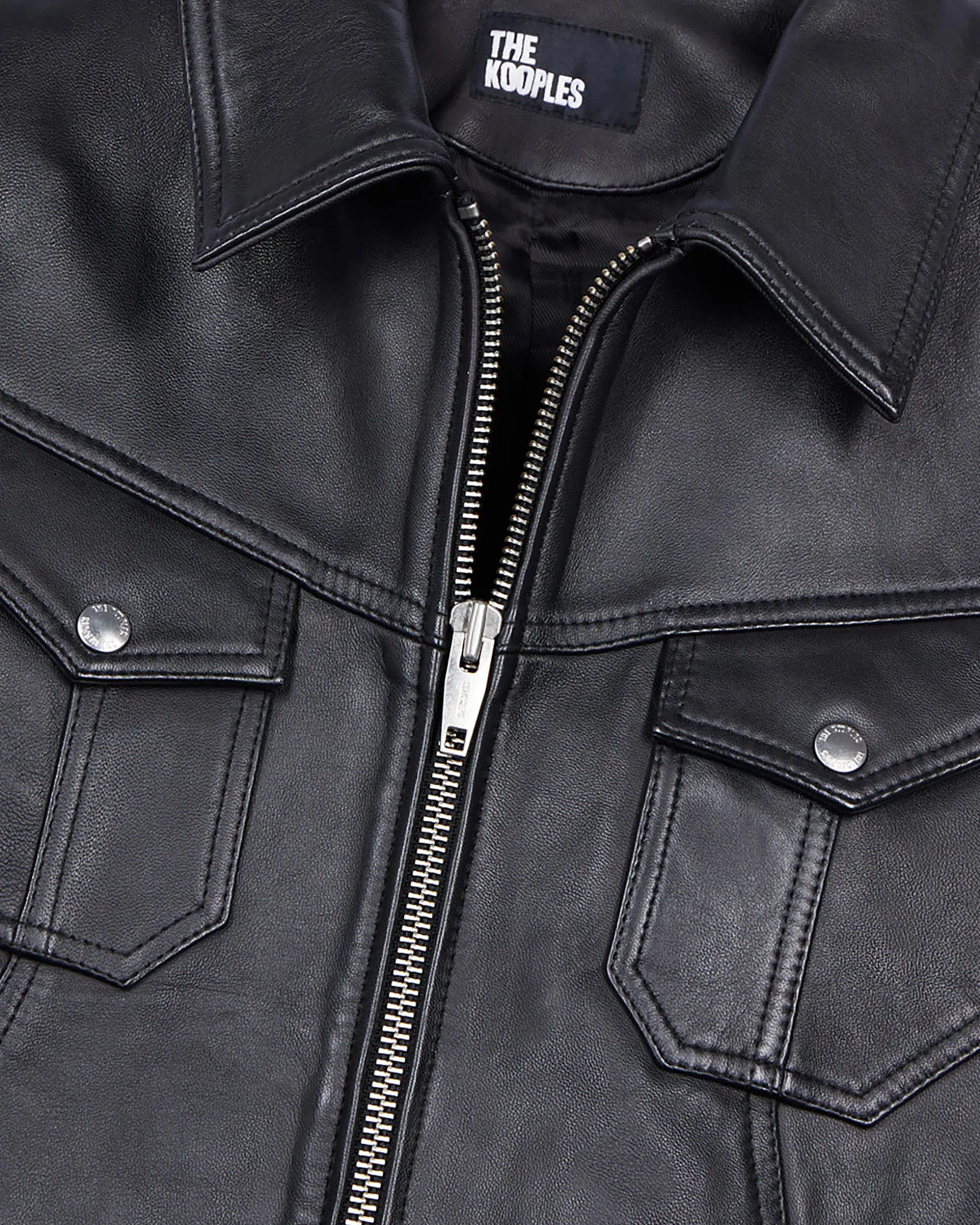 Blouson en cuir noir