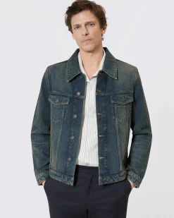 Blouson en denim bleu clair