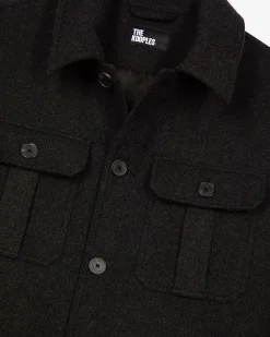 Blouson en laine gris