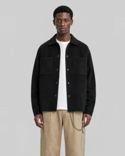 Blouson en laine noir