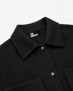 Blouson en laine noir