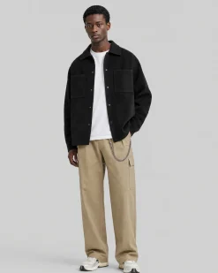 Blouson en laine noir