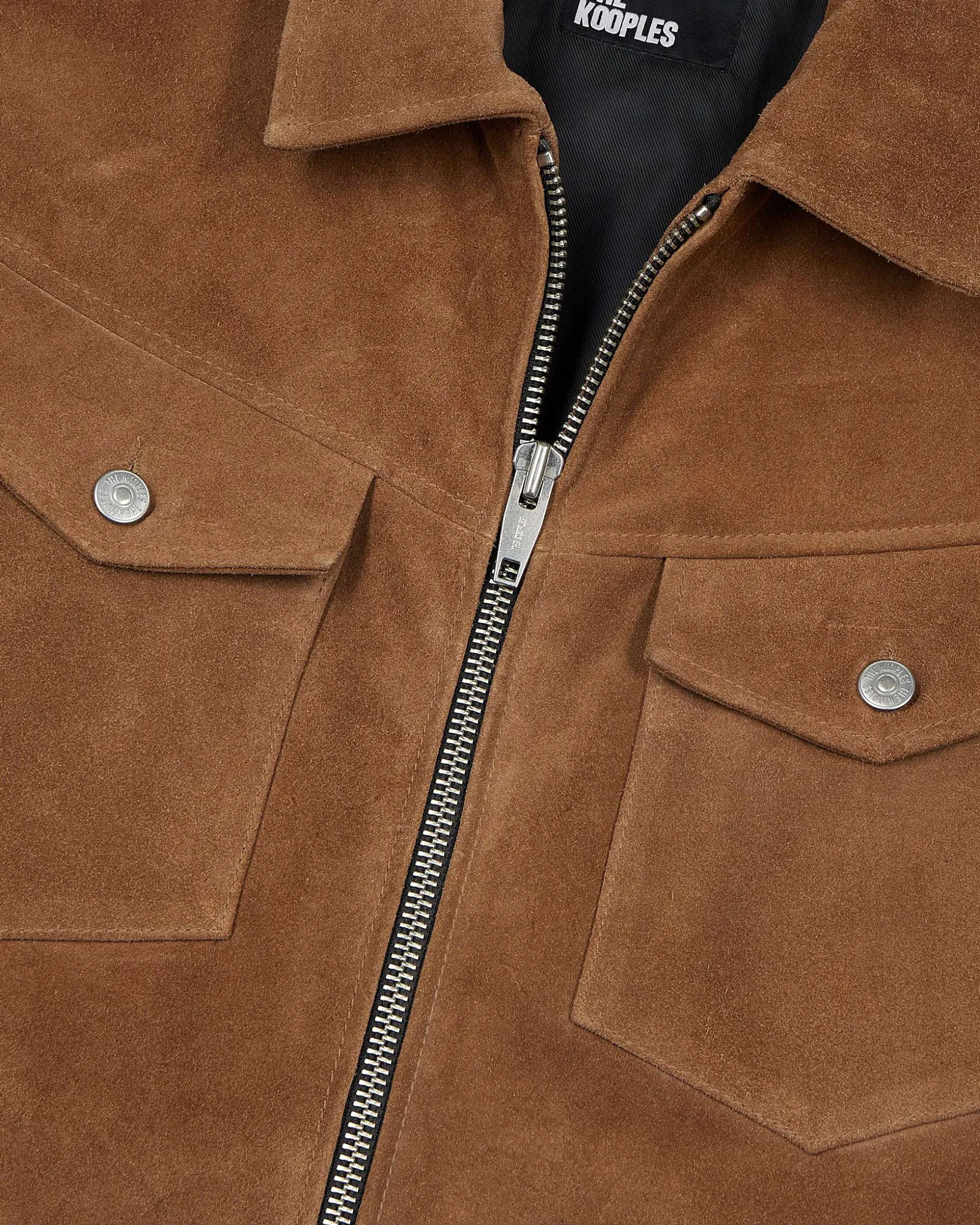 Blouson en suède camel