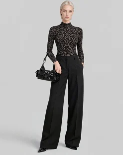 Body floqué léopard noir