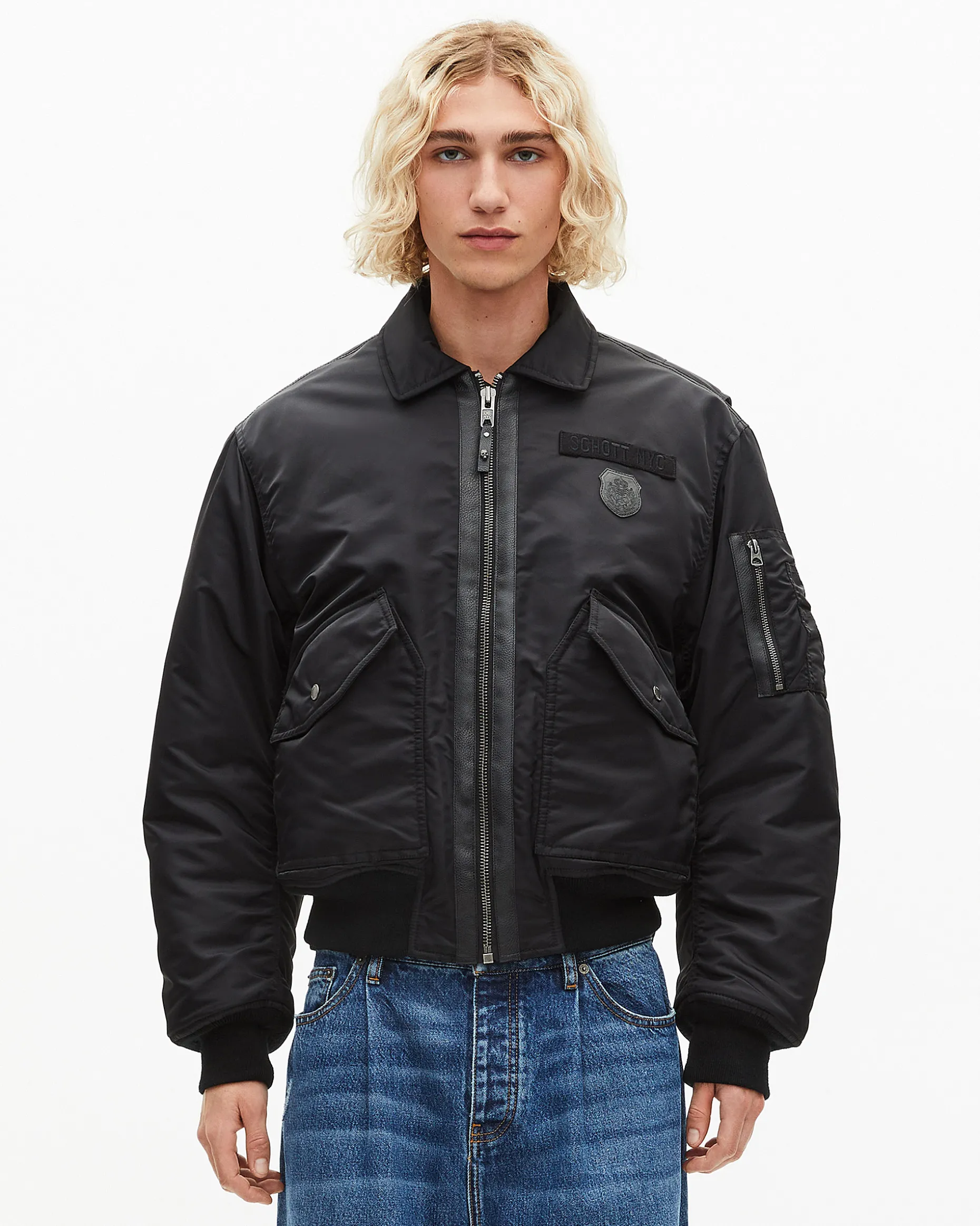 Bomber noir The Kooples x SCHOTT NYC