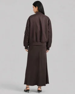 Bomber oversize marron