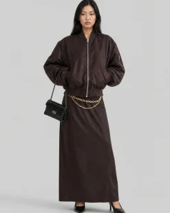 Bomber oversize marron