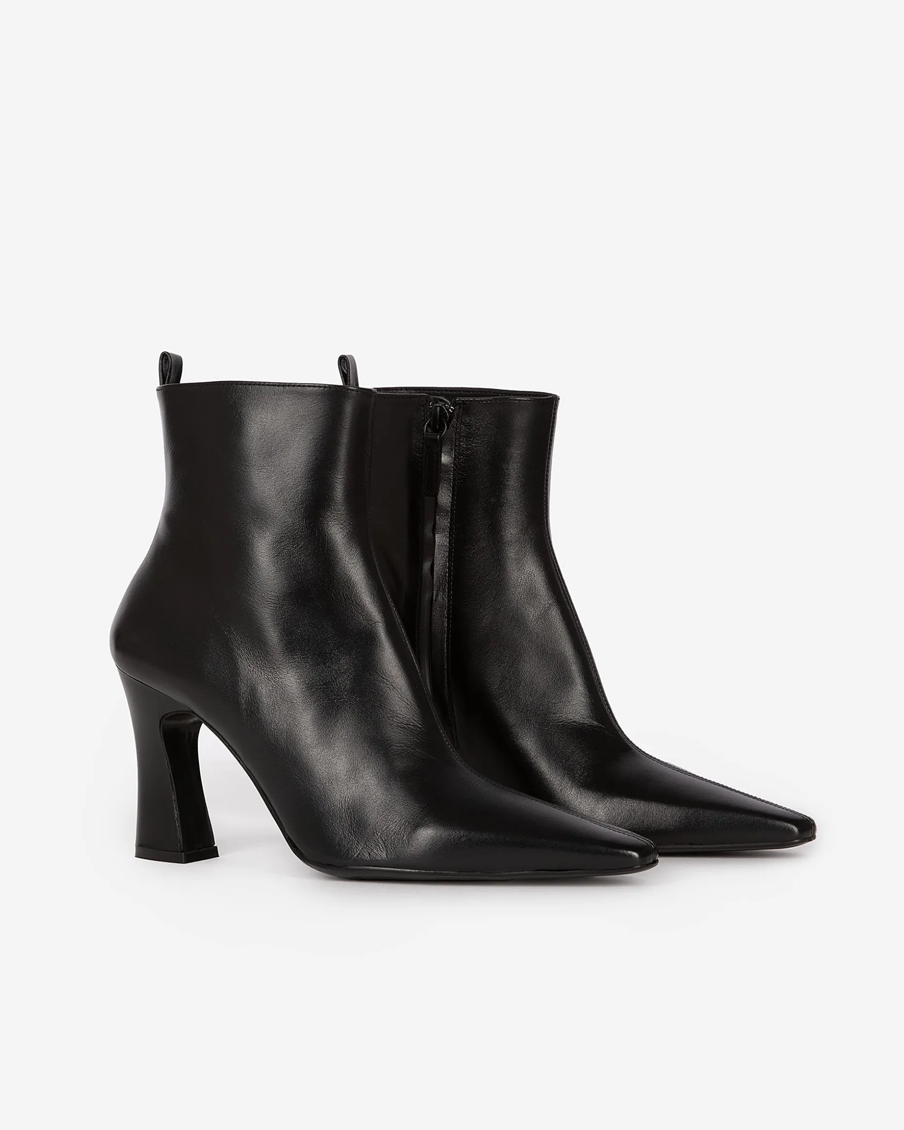 Bottines en cuir noire