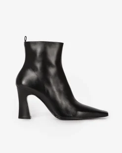 Bottines en cuir noire