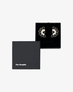 Boucles d'oreilles dorée et noire