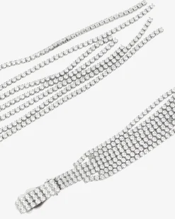 Boucles d'oreilles longues à clip argenté