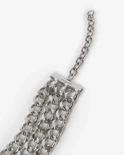 Bracelet chaînes argenté