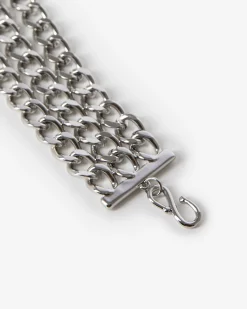 Bracelet chaînes argenté