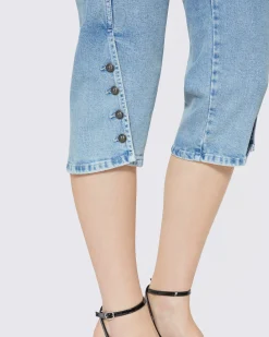Capri en denim bleu
