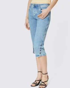 Capri en denim bleu
