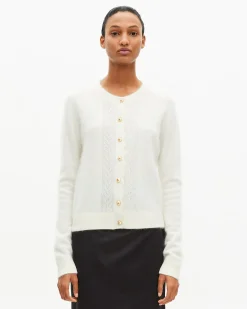 Cardigan en cachemire ecru
