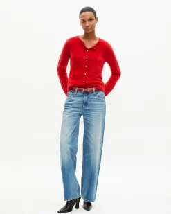 Cardigan en cachemire rouge