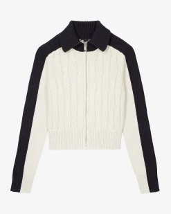 Cardigan en coton écru