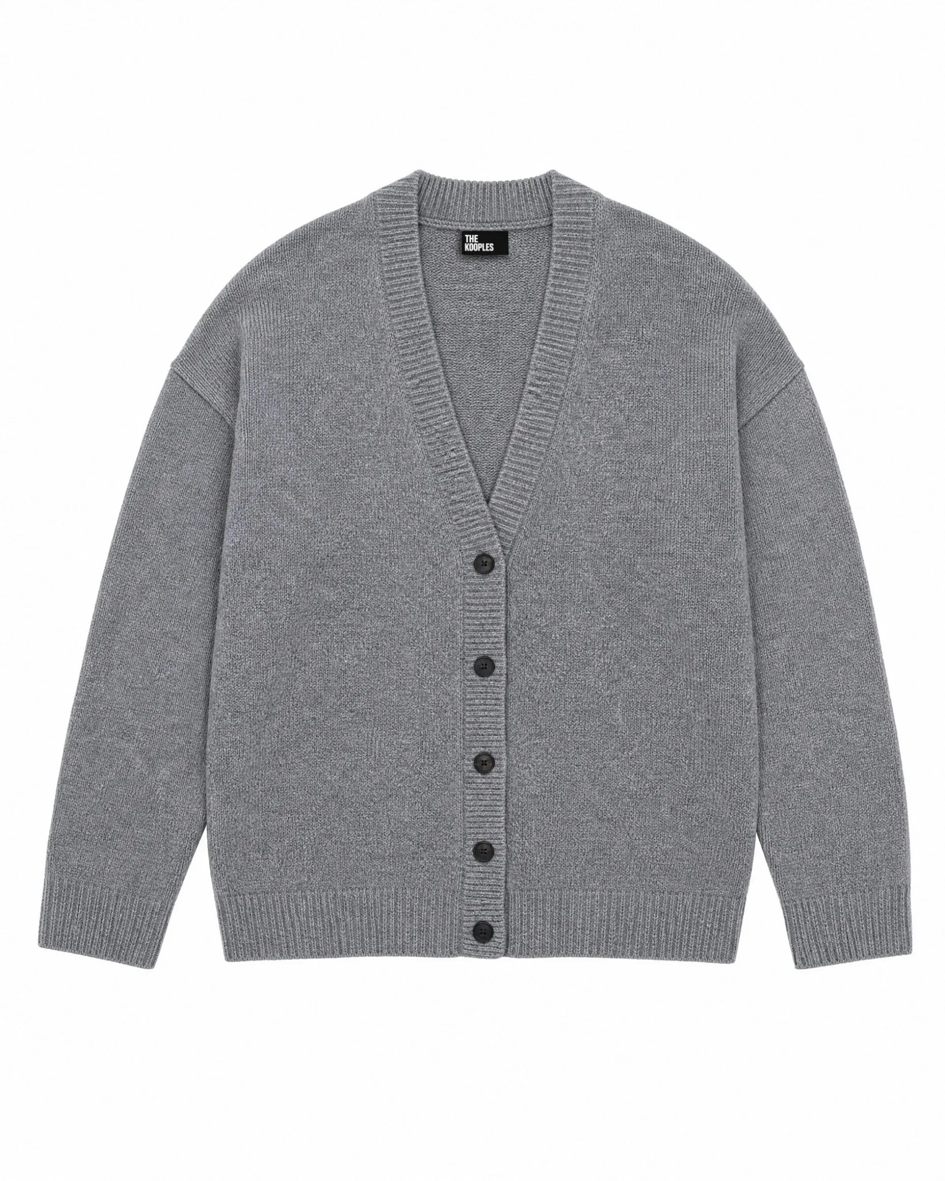 Cardigan en laine mérinos et cachemire gris