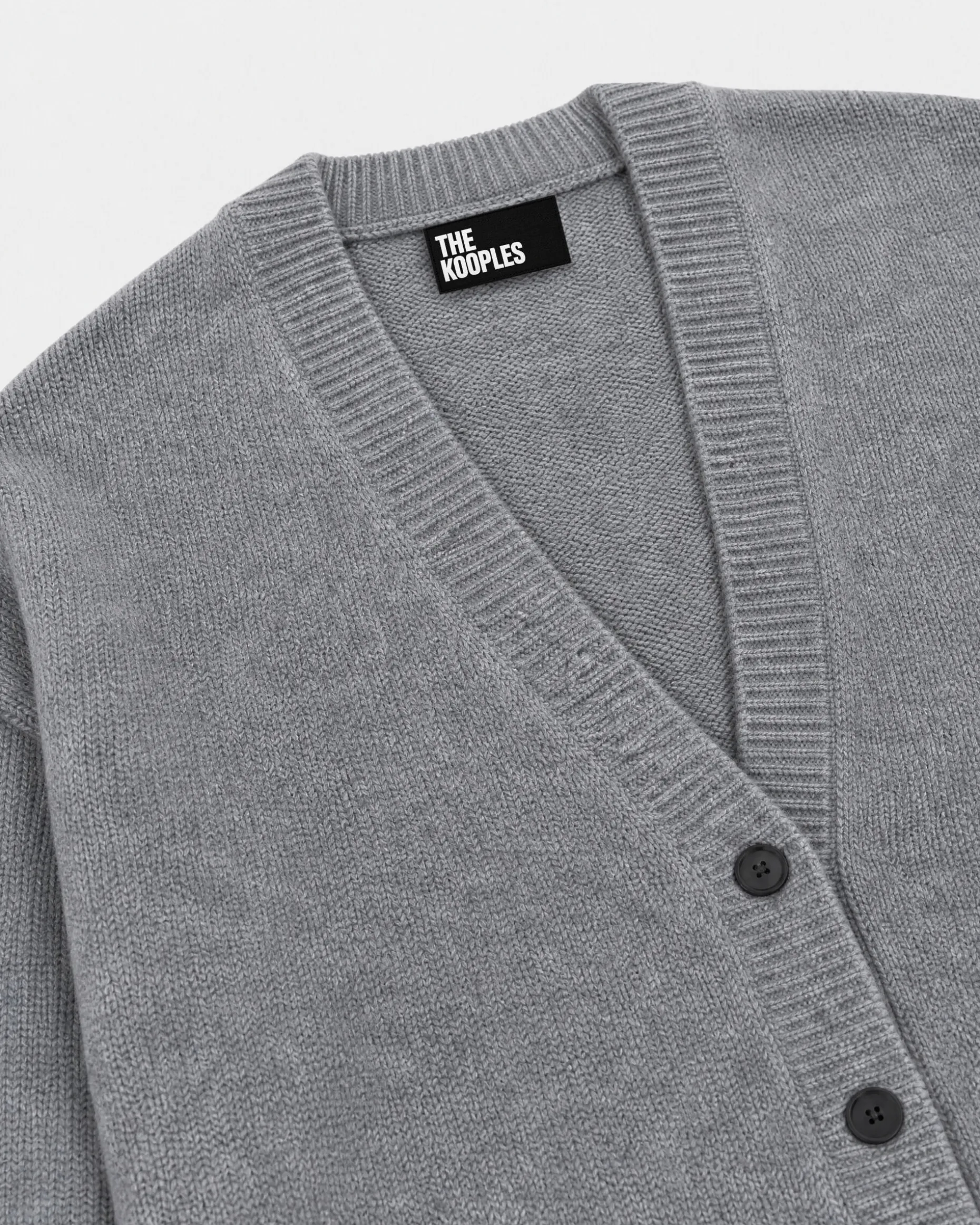 Cardigan en laine mérinos et cachemire gris