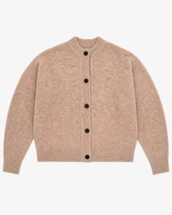 Cardigan en mohair mélangé beige