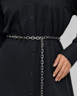 Ceinture chaînes argentée