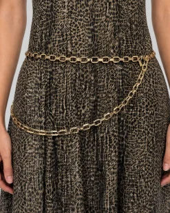 Ceinture chaînes dorée
