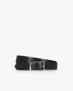 Ceinture réversible en cuir noir